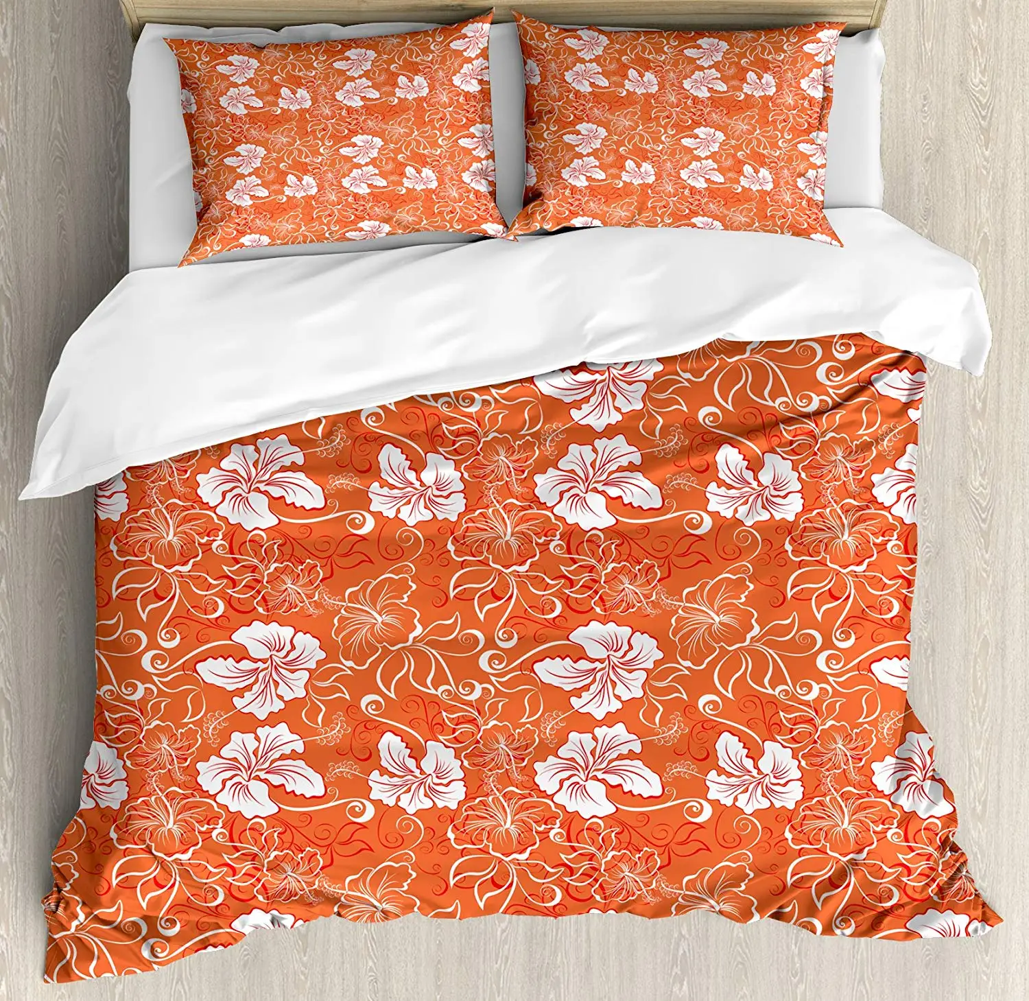 Комплект пододеяльников оранжевого цвета летняя декоративная кровать из 3
