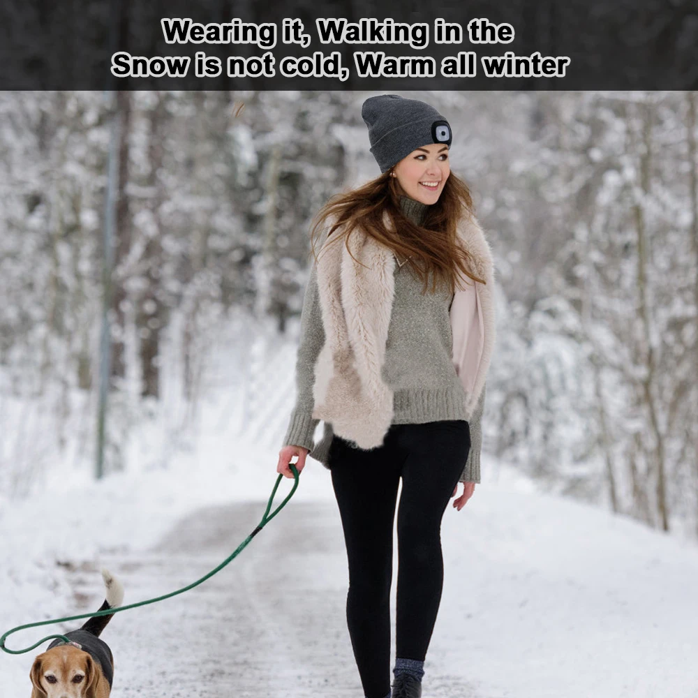 Рождественские подарки сохраняют тепло Шапка бини со светодиодной подсветкой