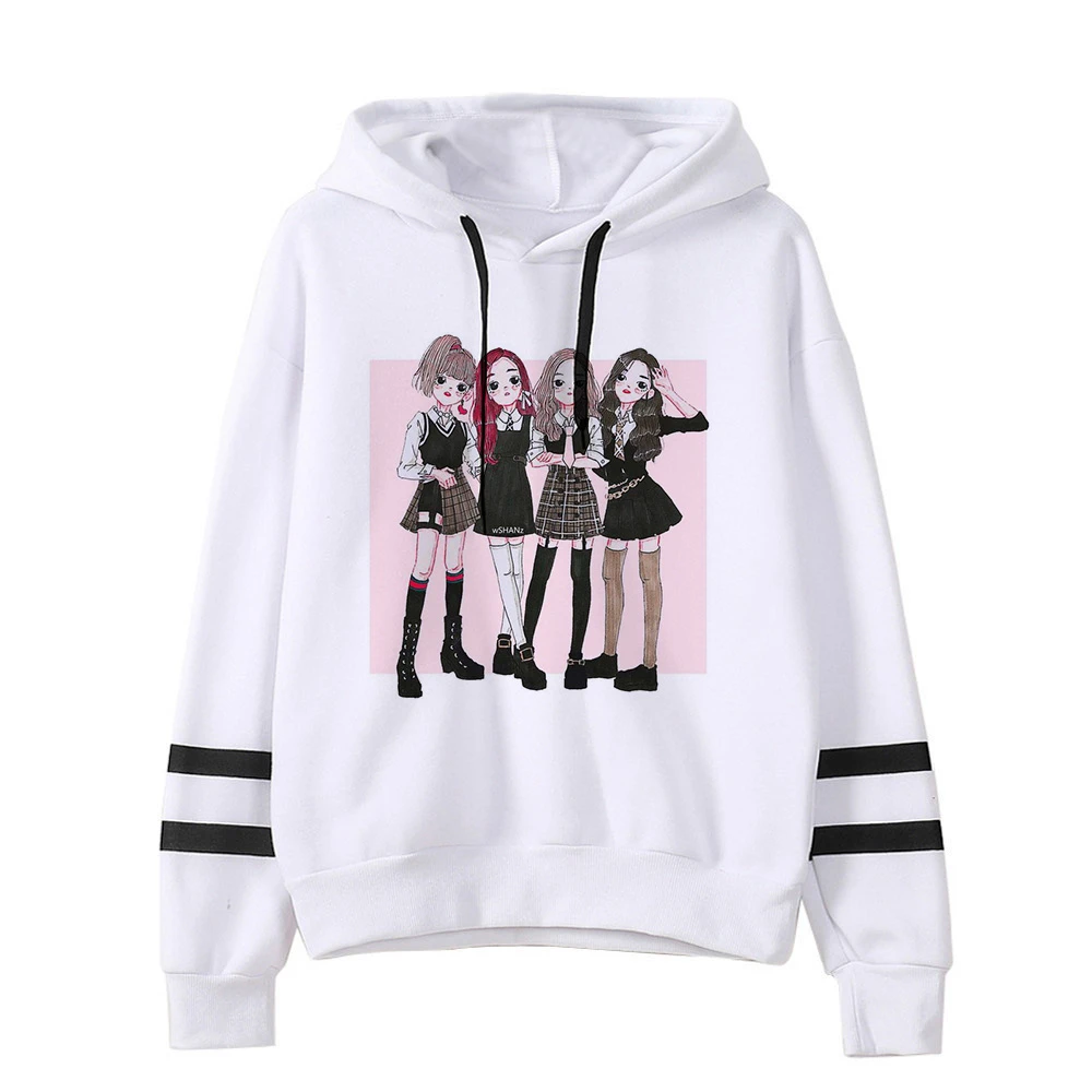 Blackpink Kill This Love Harajuku Толстовка для женщин Ullzang Jennie Rose Lisa Jisoo толстовка с героями мультфильмов осенне-зимняя теплая Женская толстовка с капюшоном - Цвет: 8