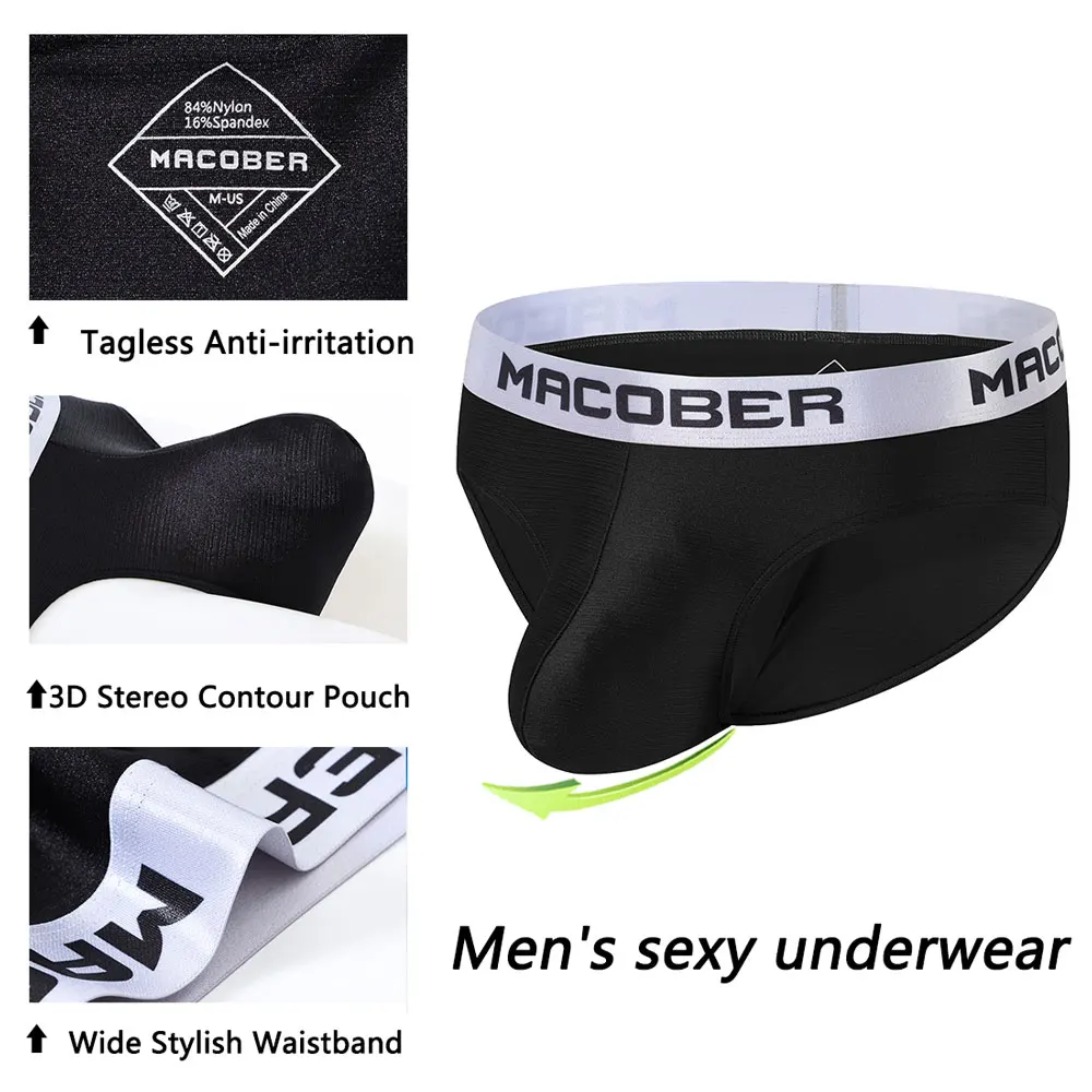 Men Bikini Underwear Sexy Low Rise Briefs  Bamboo Fiber Seamless Breathable Underwear 1 PCS
