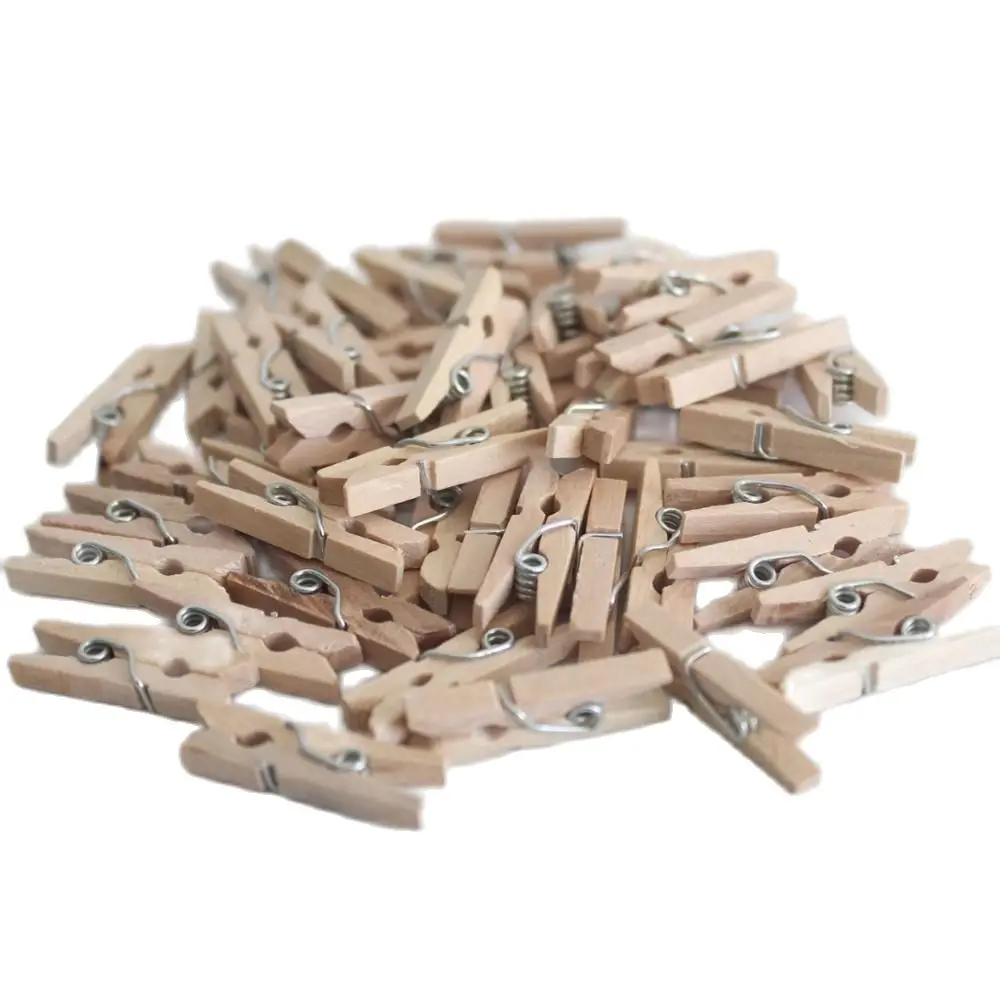 Березовые мини деревянные булавки для одежды колышки рукоделия натуральный цвет