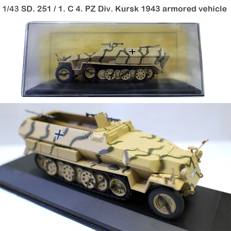 Редкий тонкий 1/43 SD. 251 / 1. C 4. PZ Div. Модель бронированного автомобиля из сплава Курск