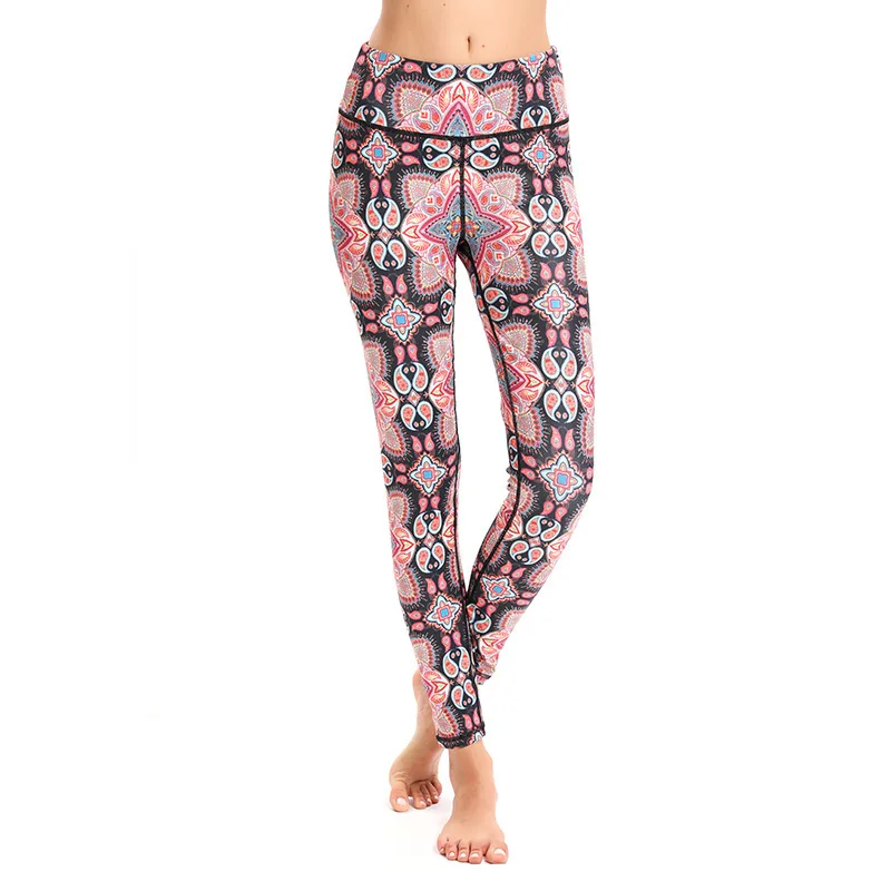 

Four Corner Leggings Digital Printed Pants New Women's Starfish Flower Hip Lift Sexy Spandex Waist Type Pattern Type Style Seam