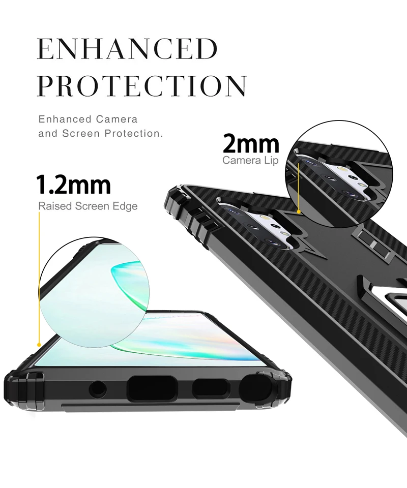 Бронированный чехол для samsung Galaxy Note 10 Plus M30S S10 A50 S a30s A20S A10S A90 5G с магнитным