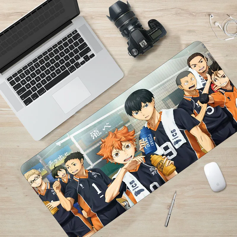 

Haikyuu Аниме Коврик для мыши Универсальный Настольный коврик 70x30 см игровой коврик для мыши нескользящий устойчивый к пятнам моющийся компьют...