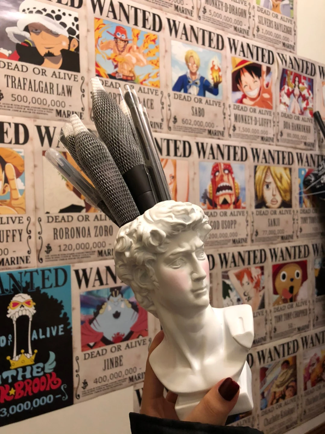 Европейский Давид голова коробка для хранения смолы ваза украшения дома