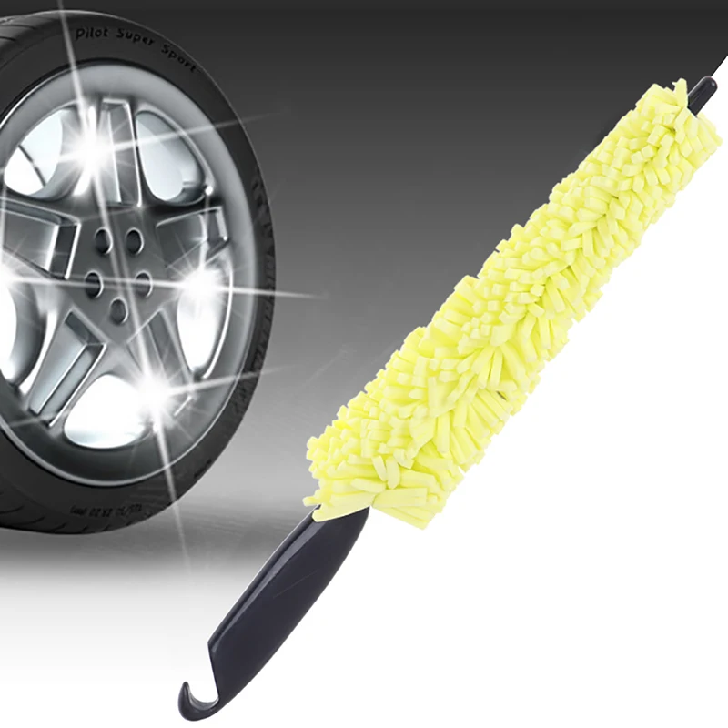 Длинная ручка щетка для мытья стальных колес инструмент чистки авто шин губка