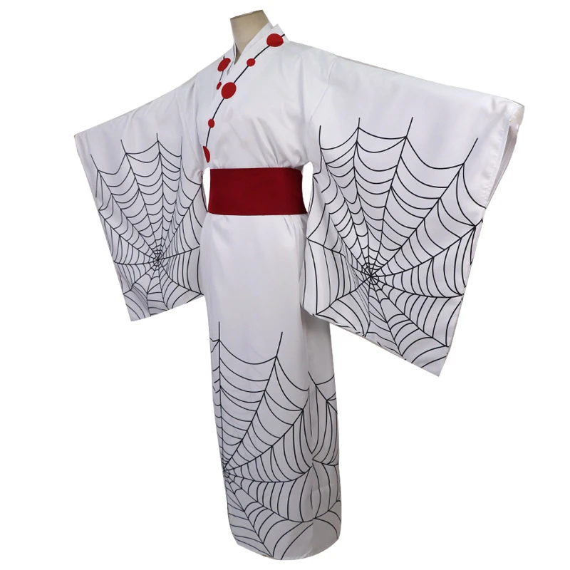 New Hot Anime Demon Slayer Kimetsu no Yaiba Spider Oni Ayaki Rui Cosplay Costume Men's Kimono Full set Halloween Party Outfit |