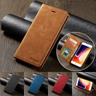 Магнитный кожаный чехол для телефона iPhone SE 2020, 8, 7, 6, 6S Plus, 5 дюймов, чехол-кошелек с отделениями для карт для iPhone X, XR, XS, 13, 12, 11 Pro Max, чехол