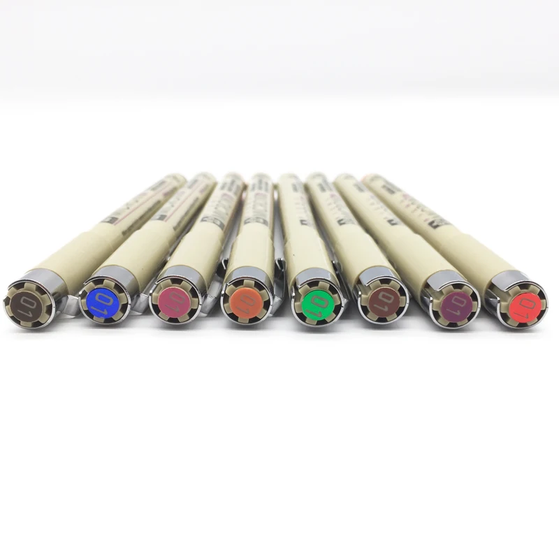 

SAKURA Micron Liner Pen Set of 8/14colors 0.25mm 0.45mm Color Fineliner Drawing Lines Marker Pen Student Art Supplies