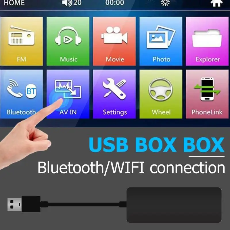VODOOL 12V Беспроводной смарт Ссылка для CarPlay автомобилей USB ключ Android навигационный