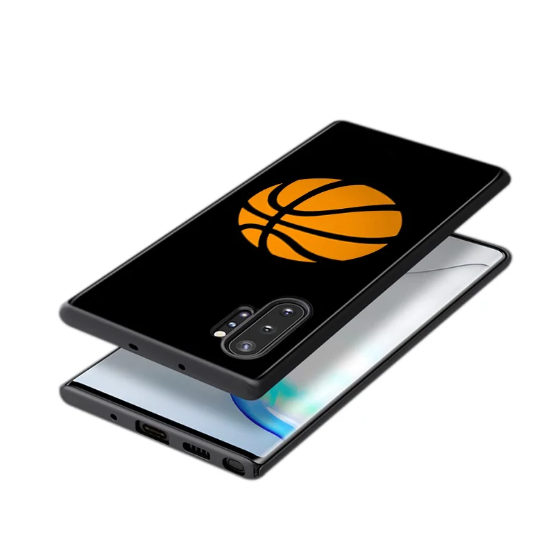

I Love Basketball Art For Samsung Galaxy Note 20 Ultra 10 9 8 S10 S10E S9 S8 S7 Plus Pro 5G Black Phone Case