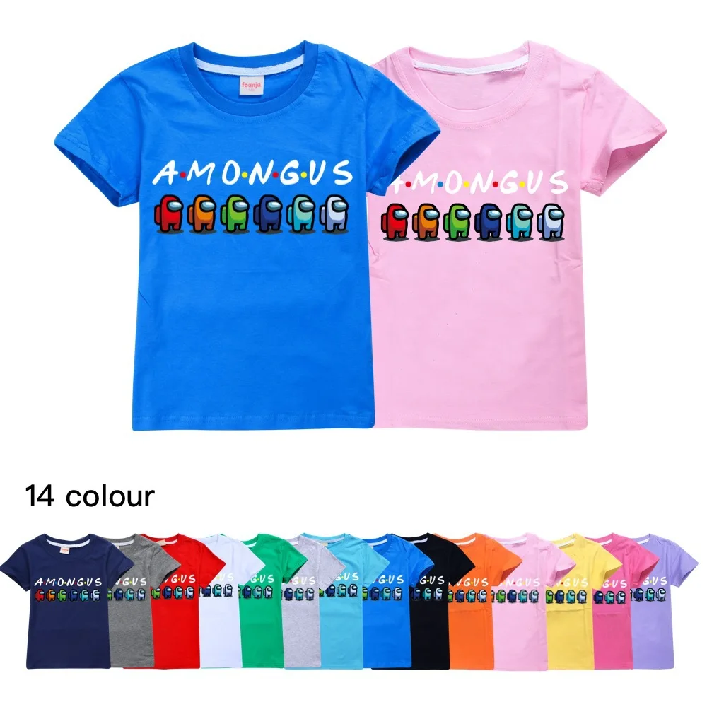 

Among Neutral Us Kids Teen Cotton Boys T Shirts Children Short Sleeve Clothing Casual Tees Tops Girls T Shirt