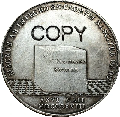 Немецкие монеты Джозефа баварского Иосифа 1 thaler Maximilian 1818|coin vanish|coin potcoin decorations |