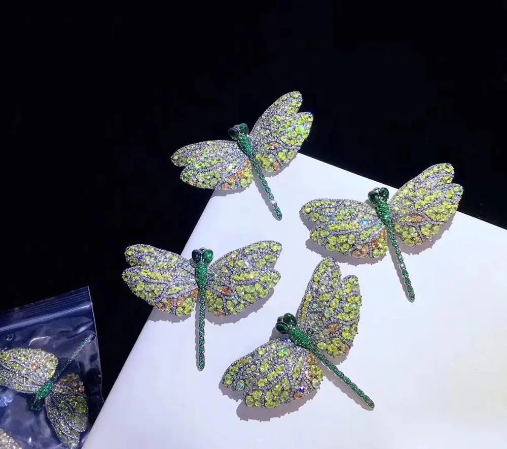 Женская Брошь в виде стрекозы SHANICE с фианитами ассортименте|Броши| |