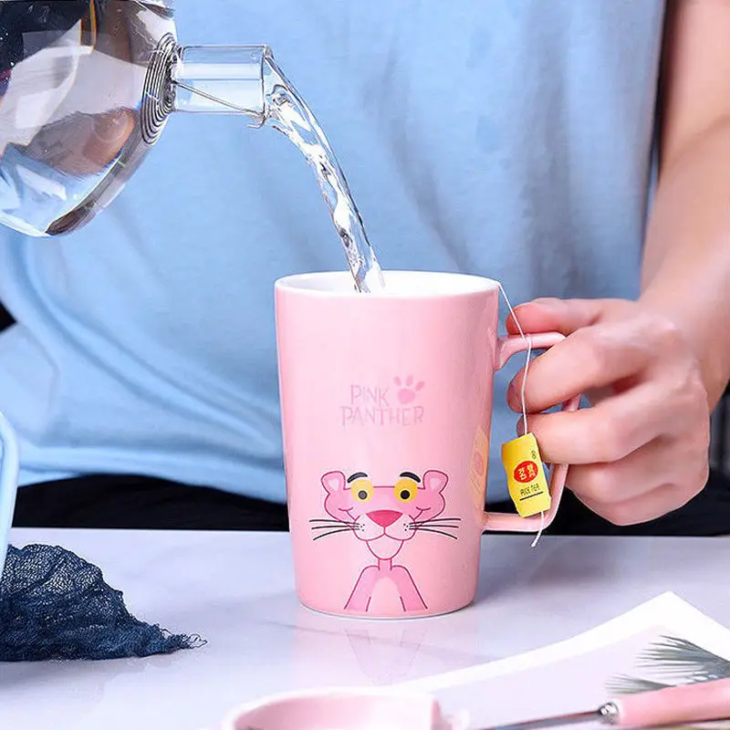 Мультяшная креативная керамическая чашка с крышкой ложка Студенческая для
