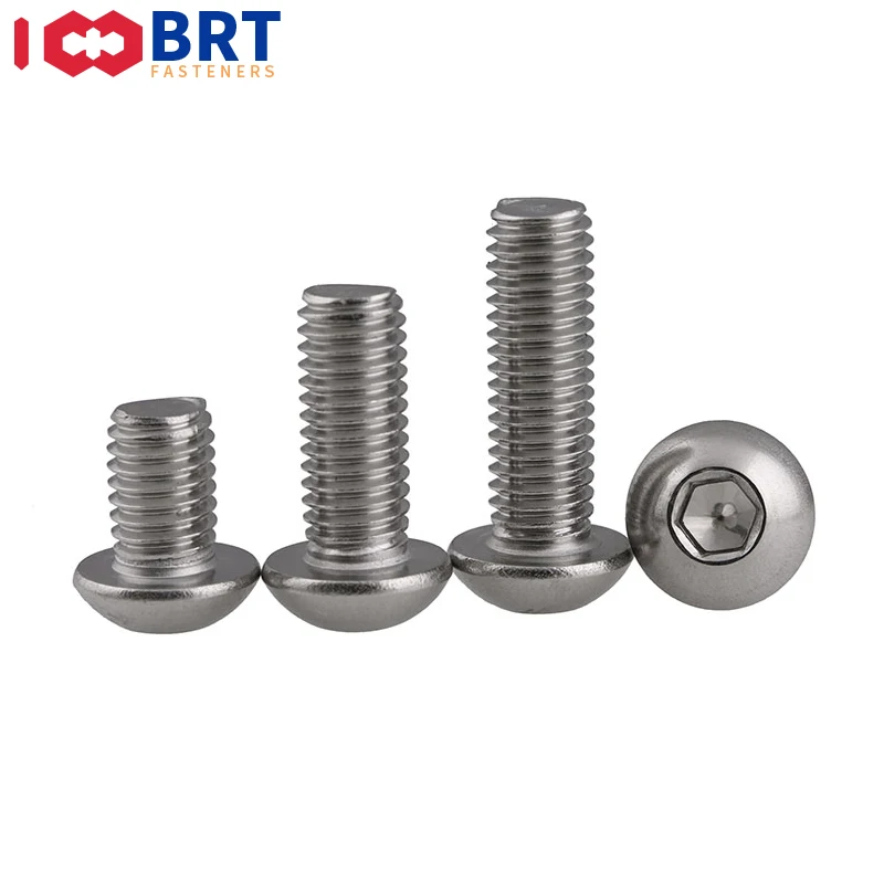 

5/10pcs M6 M8 M10 304 A2 Stainless Steel ISO7380 Hexagon Hex Socket Head Button Allen Bolt Screw