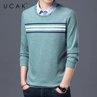 ucak brand striped long sleeve t shirt men clothes spring autumn new arrivals tops pure cotton streetwear t shirt clothing u5390