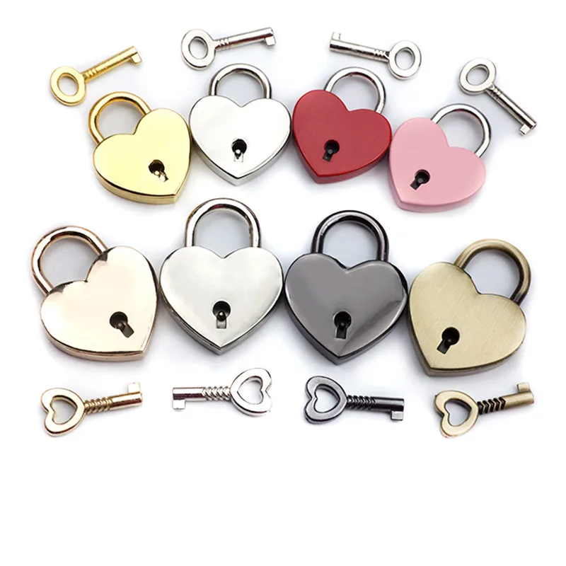 1 комплект мини-замок с сердцем для путешествий чемодан сумка багажа антикварная
