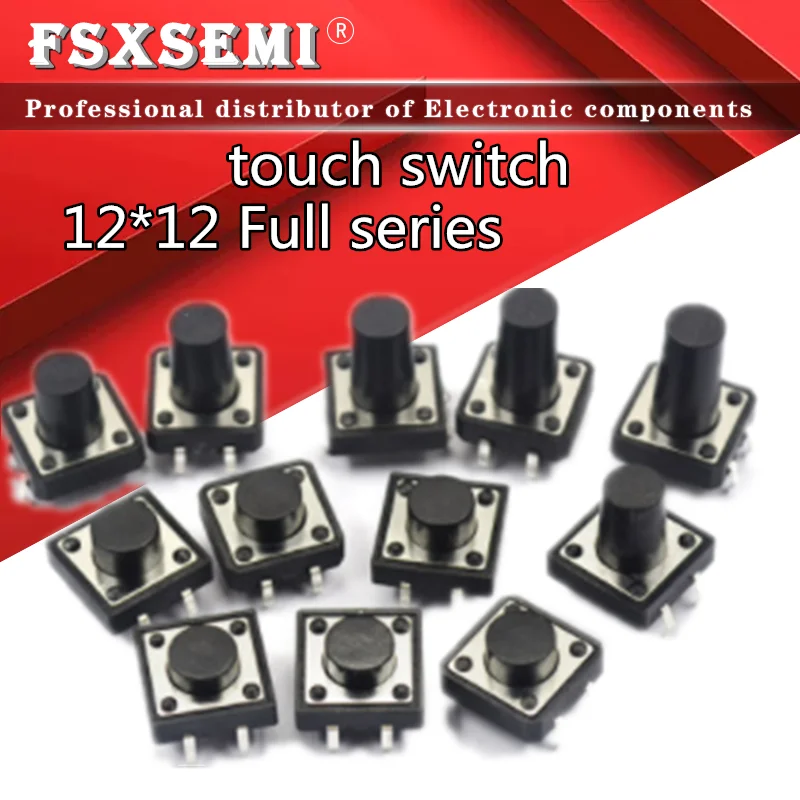 

20 шт. Сенсорные переключатели FSXSEMI DIP 4pin 12x12