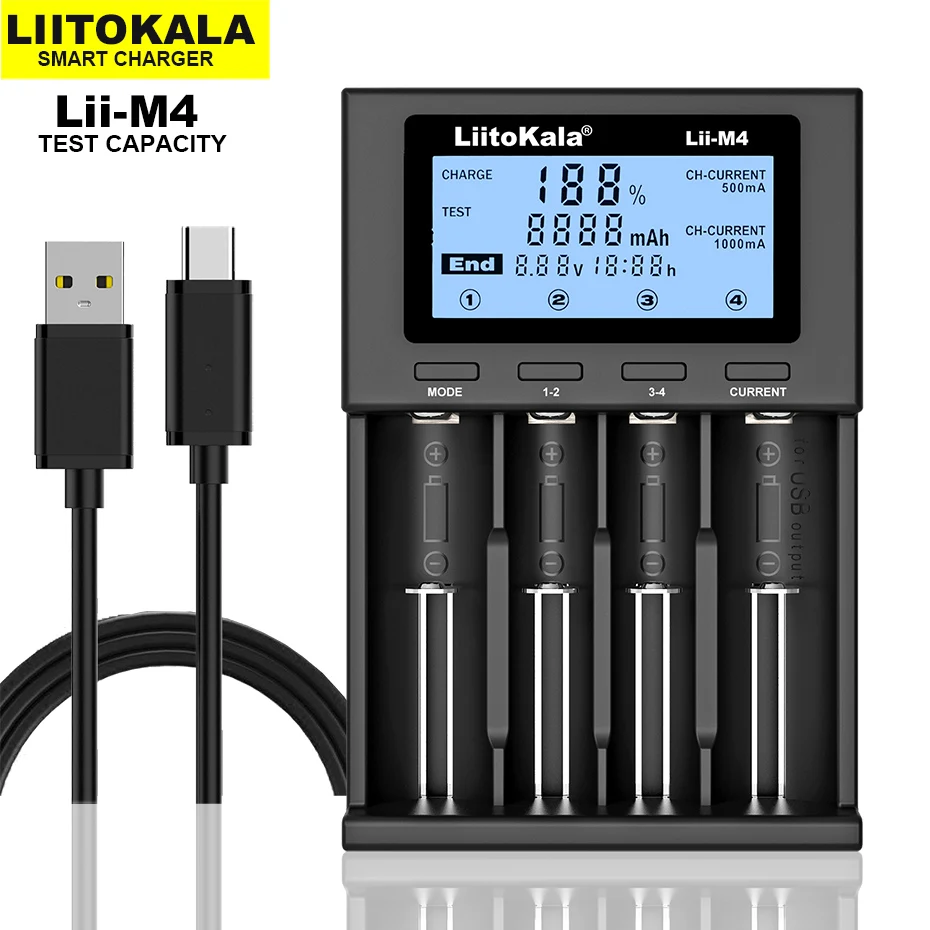 liitokala lii 500 lii m4 lii 500s lii s8 lii 600 lcd 3 7v 18650 18350 18500 21700 14500 26650 aa nimh lithium battery charger free global shipping