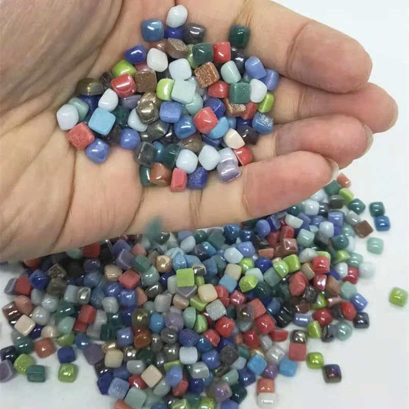 200 г (прибл. 600 шт.) блестящая Нефритовая мозаичная плитка для творчества мозаичные