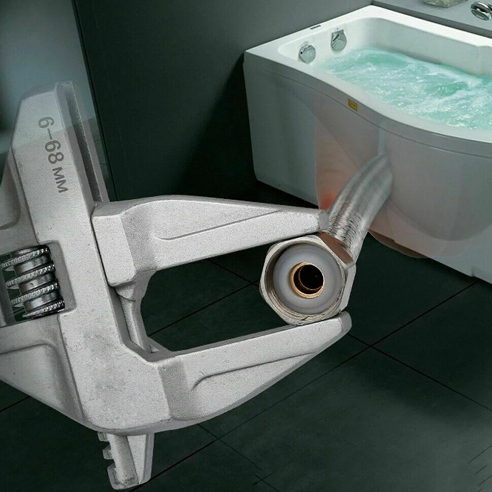 

Repair Adjustable Wrench Tool Bathroom Installing Disassembly Kit 6-68mm Opening