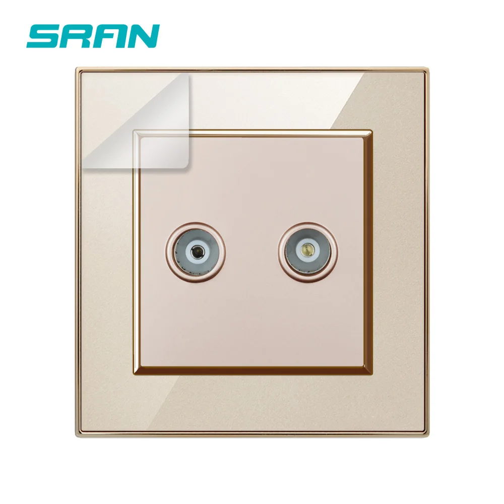 SRAN оптовая продажа настенная розетка с двойным интерфейсом для телевизора