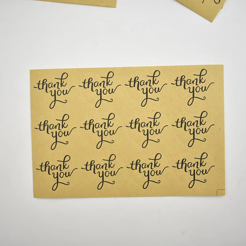 45 шт. винтажная наклейка с сердечками спасибо стикер этикеткой крафт-бумага