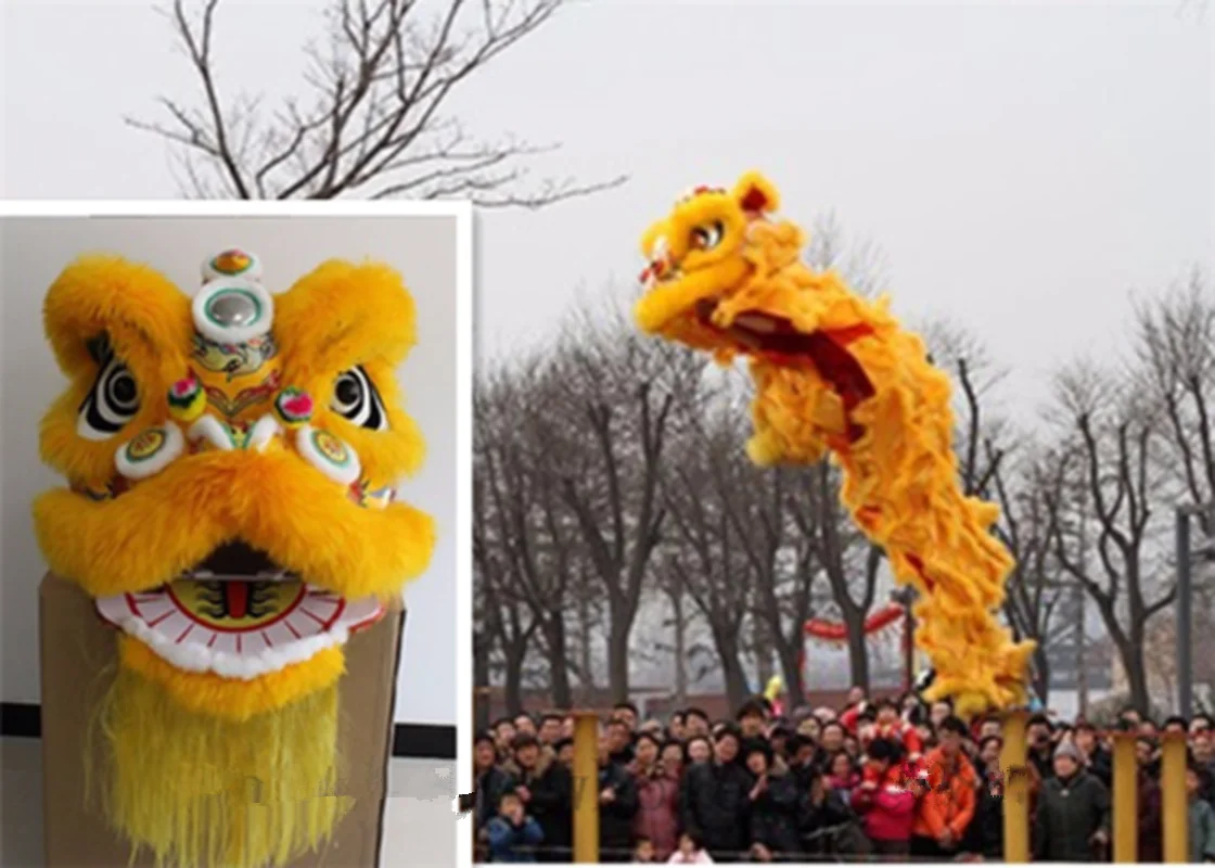 Китайский народный художественный костюм талисмана для танца льва шерсть южная