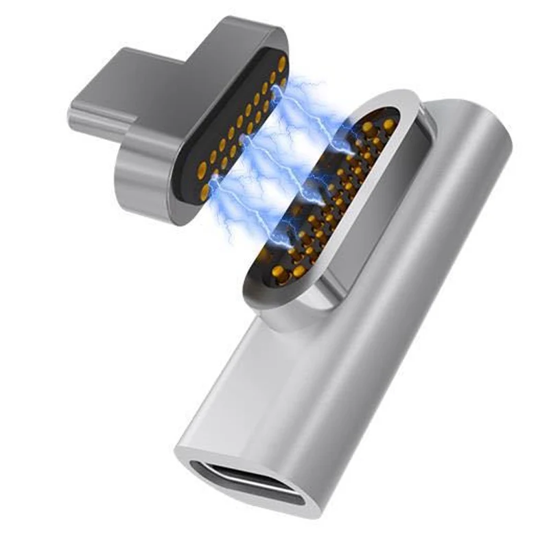 20 контактов магнитный USB C адаптер 4K 100W быстрая зарядка для Macbook Pro Pixelbook SUB