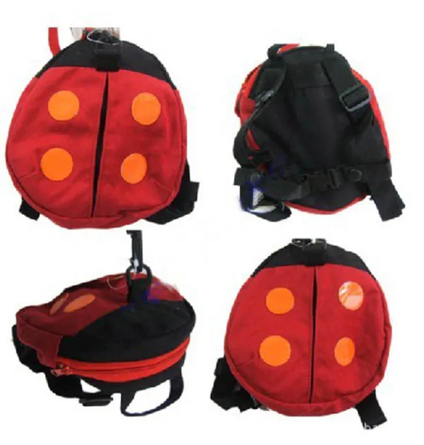 

Safety belt backpack children's red ladybug style anti-lost cute bag
