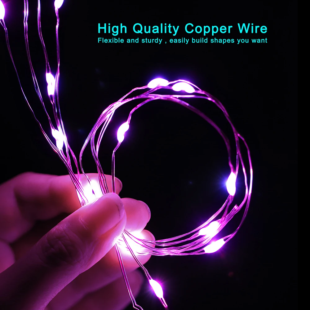 Сказочные огни на батарейках 100LED гирлянды дистанционное управление таймер