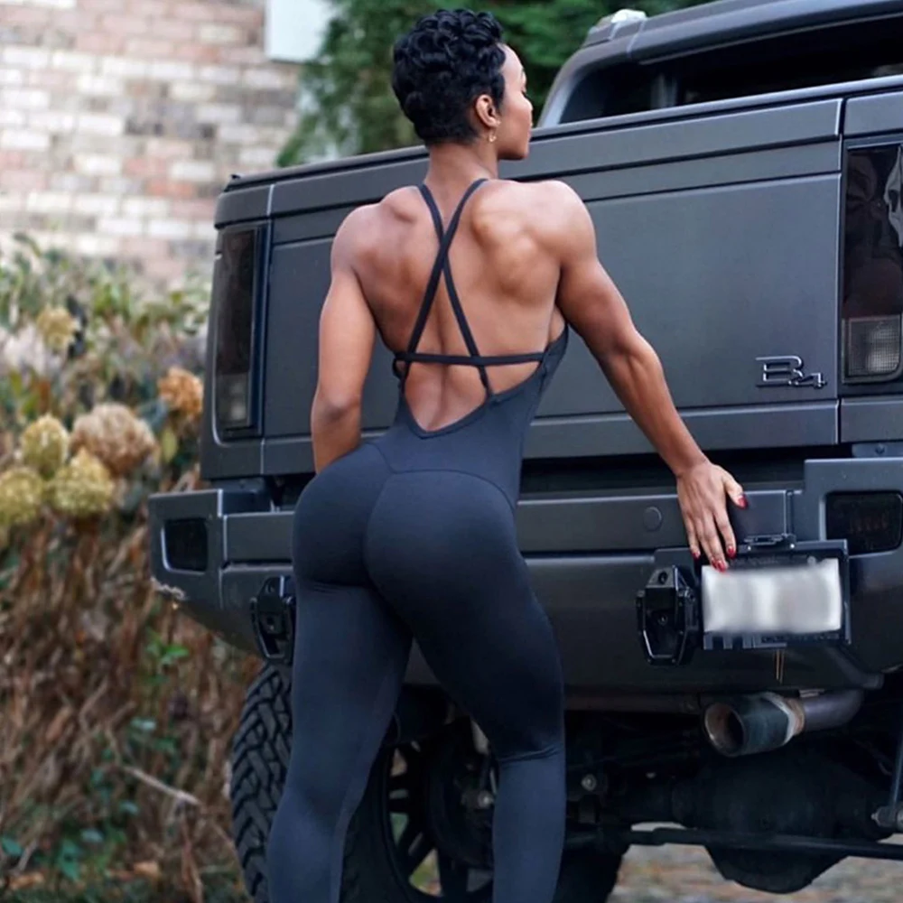 Комбинезон для йоги женский Нейлоновый с высокой талией |