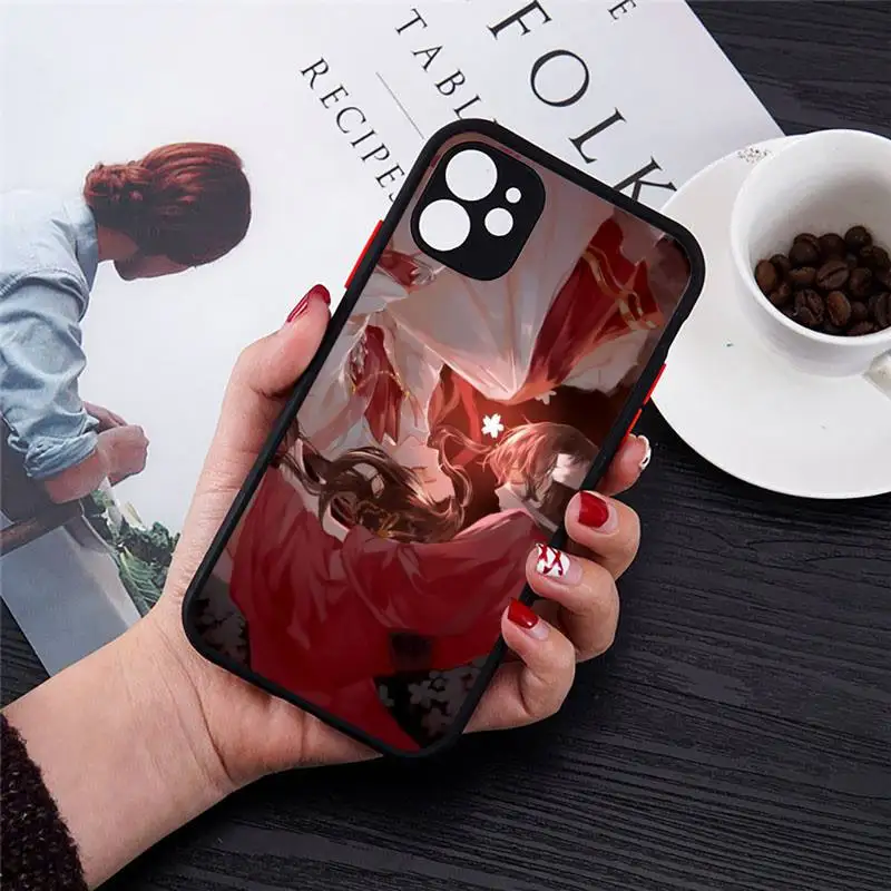 

Tian Guan Ci Fu Chinese anime Phone Case matte transparent For iphone 7 8 11 12 plus mini x xs xr pro max cover