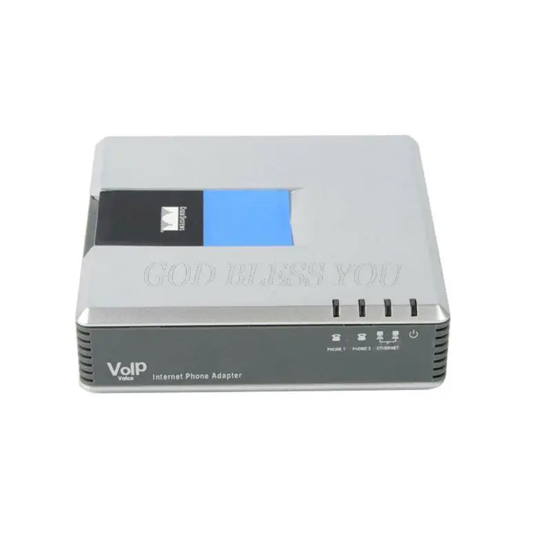 VOIP-шлюз 2 SIP-порты V2 протокол интернет-телефона речевой адаптер с сетевым кабелем