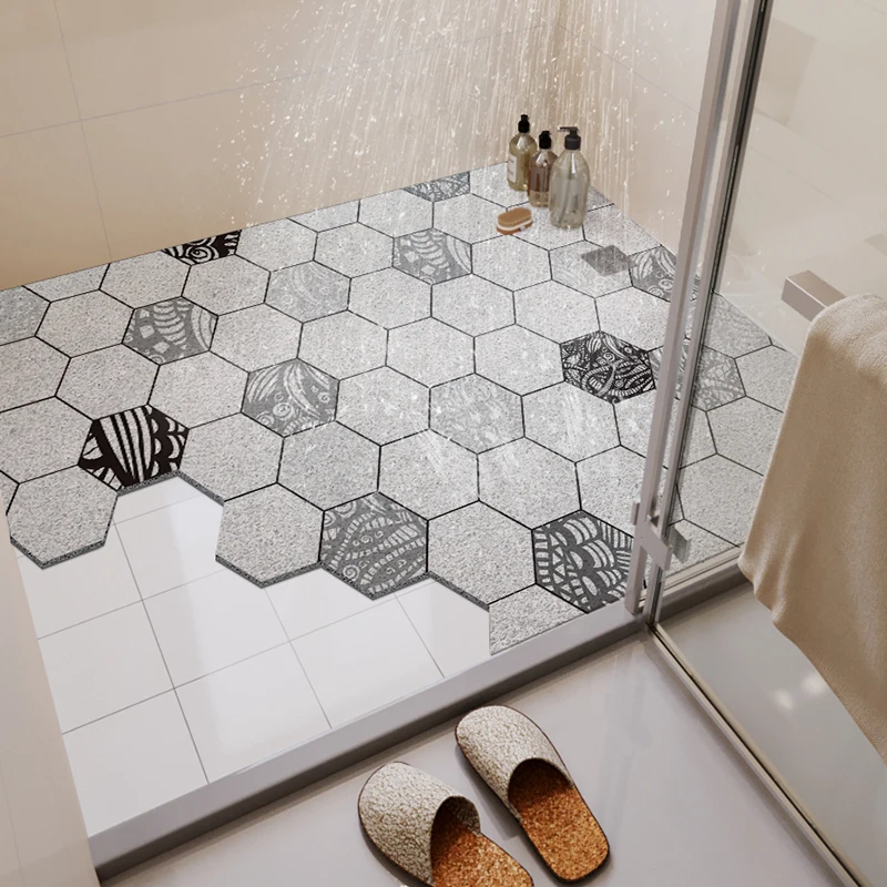 

Geometric Anti Slip Bath Mat Nordic Foot Modern Art Thick Bath Mat Waterproof Shower Tapete Banheiro Home Products DE50FHD