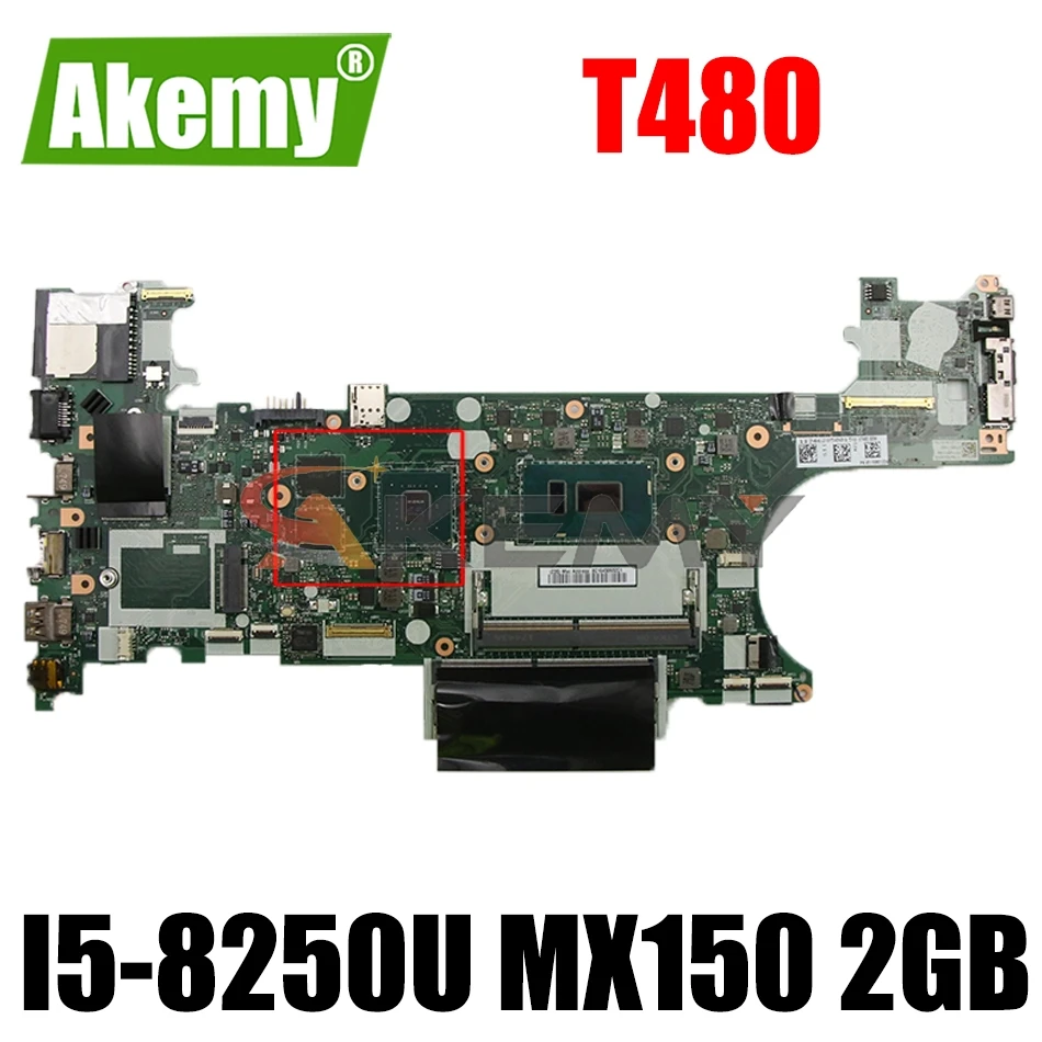 

Новый ET480 NM-B501 для Lenovo Thinkpad T480 ноутбук материнская плата Процессор I5 8250U GPU MX150 2 ГБ 100% тесты работы FRU 01YR362