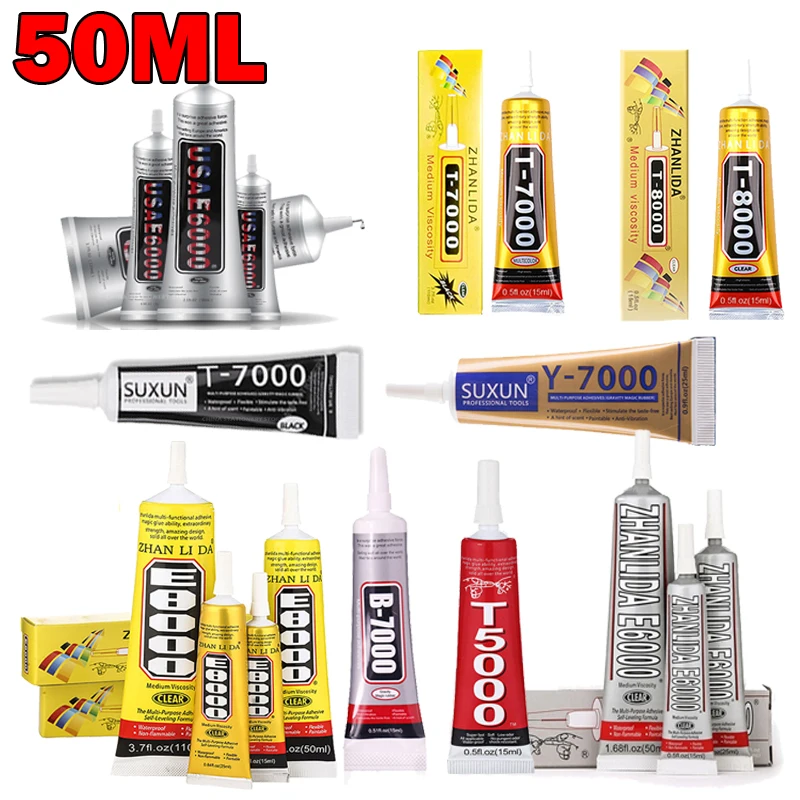 

50ml B-7000 Glue E6000 E8000 T7000 Multi Purpose Glue Adhesive Epoxy Resin Repair Cell Phone LCD Touch Screen Super Glue 1pcs