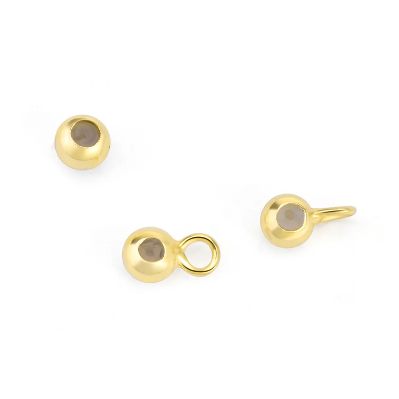 4pcs S925 Sterling Silver Color3mm/3.5 Silicone Positioning Bead Adjusting Bead Accessories DIY Necklace Bracelet Jewelry Making