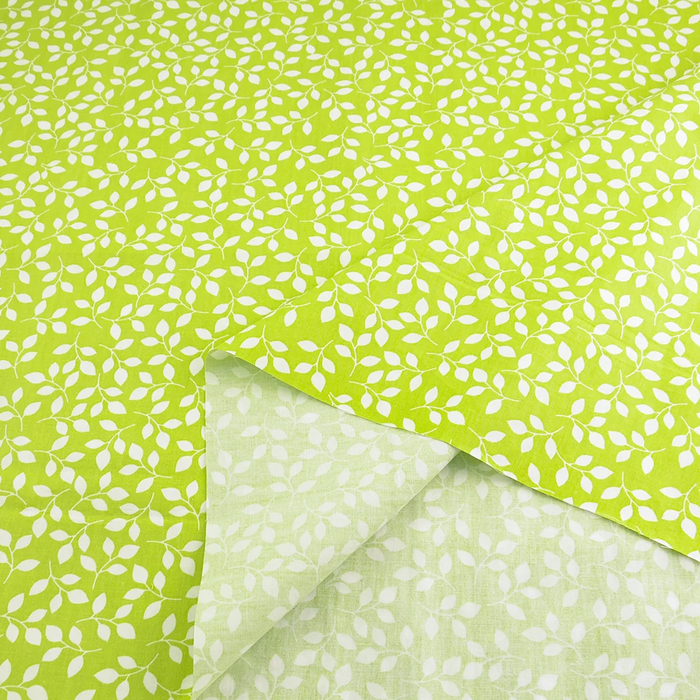 Teramila зеленый лист хлопчатобумажная ткань лоскутное шитье для швейная