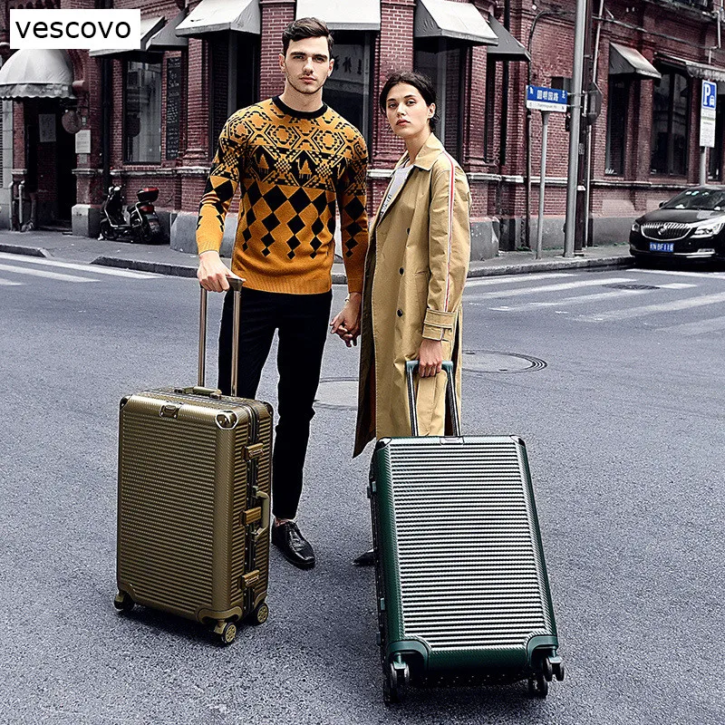 Чемодан на колесах VESCOVO высокая вместимость колеса 20 дюймов дорожная сумка