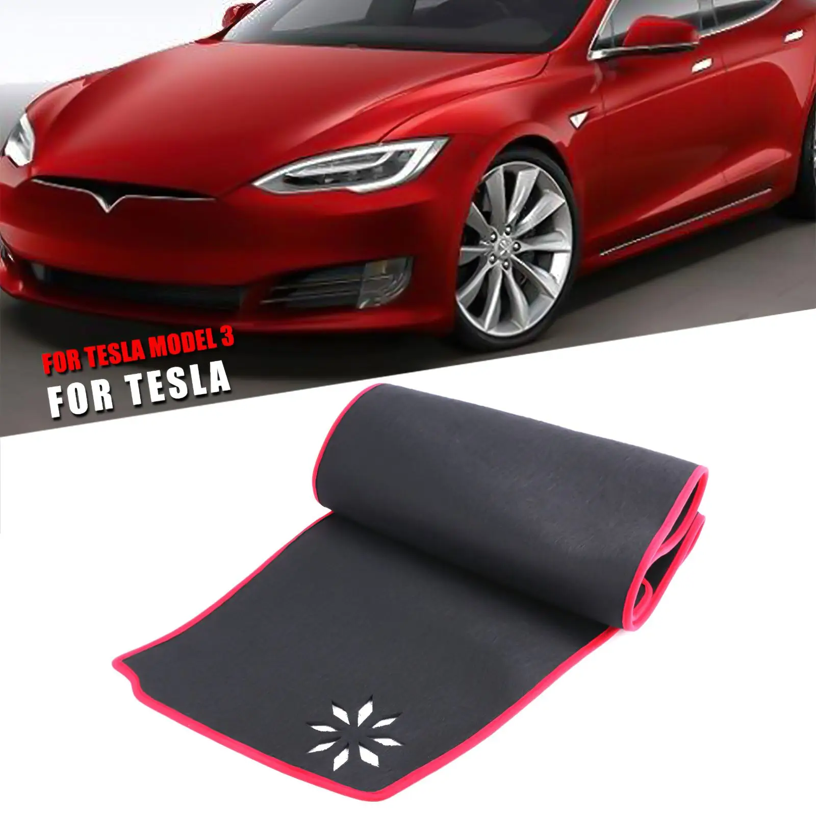 

Автомобильная панель для приборной панели, теплоизоляционная Солнцезащитная Пылезащитная прокладка для Tesla Model 3, специальная центральная ...