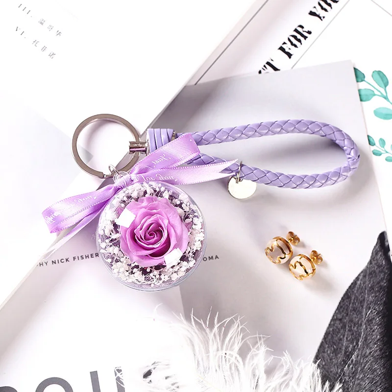 

eternal flower hanging dried flowers pendant for christmas fresh roses diy decorations for car/bag birthday valentine's day gift