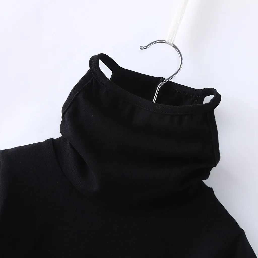 Модная Однотонная футболка одежда Детская с длинным рукавом для маленьких