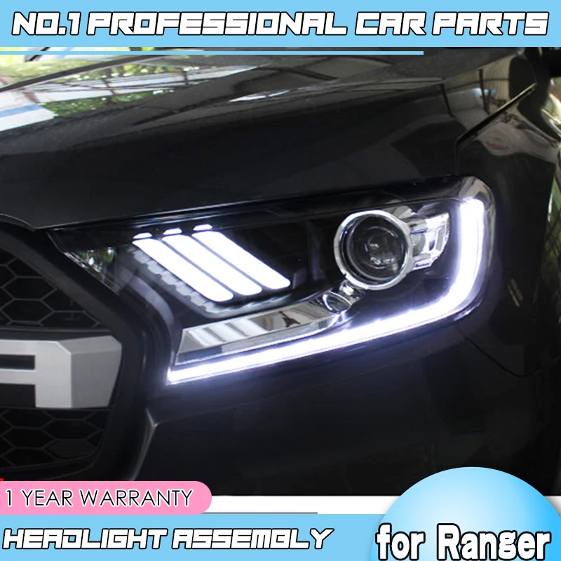 Автомобильные аксессуары для Ford Ranger 2016 2017 2018 светодиодные фары с двойным
