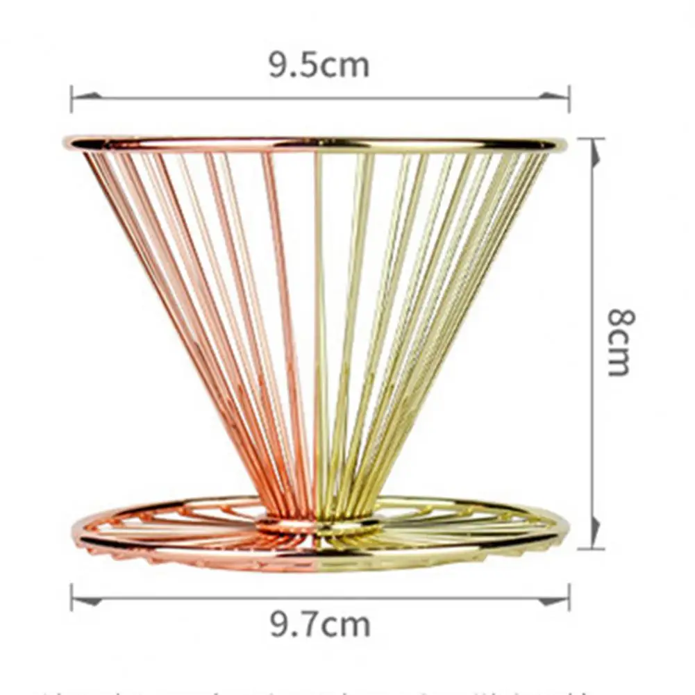 

Coffee Filter Holder Reusable Radial Pattern Stainless Steel New Style Tea Filter Basket for Home Kitchen Accessories