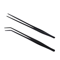 2pcsset stainless steel water grass clip aquarium maintenance tool 15 inch long tweezers straight and curved cleaning tools
