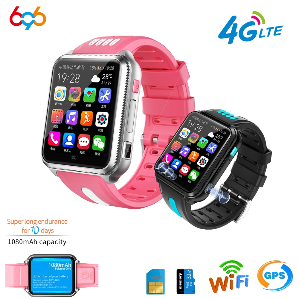 696 фитнес трекер H1/W5 4G LTE для детей/студентов умные часы Bluetooth Смарт Android WiFi SIM