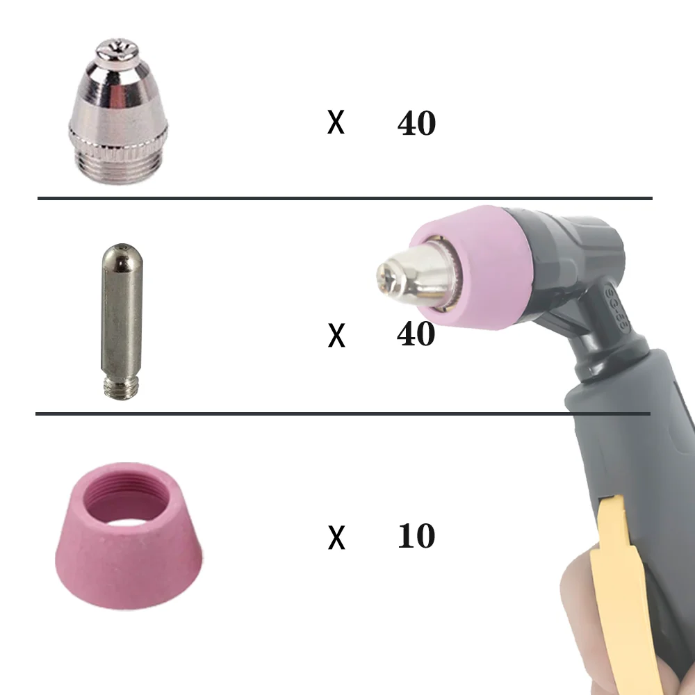 90pcs AG60 Plasma Cutting Machines Consumables Kit Cutter Nozzle Electrode Cup of | Инструменты